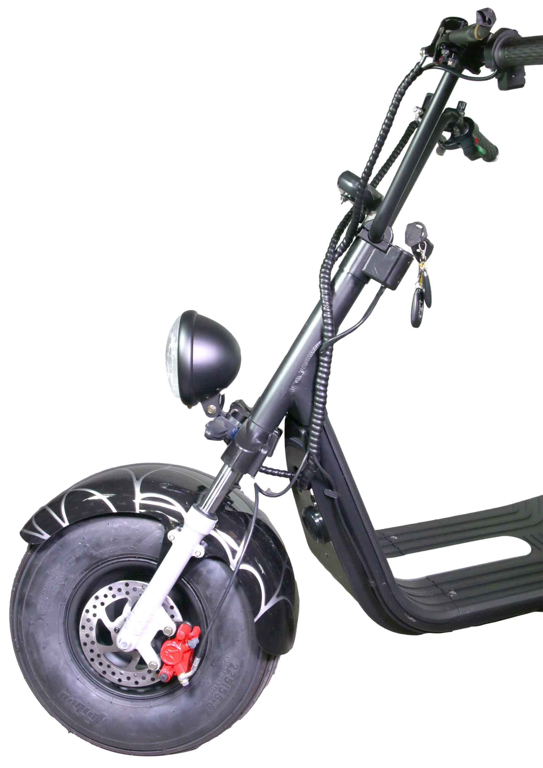 RocknBike HR2-1 CitiCoco 45km/h oder 25km/h Mofa Version Black Spider Voene Lenker Links