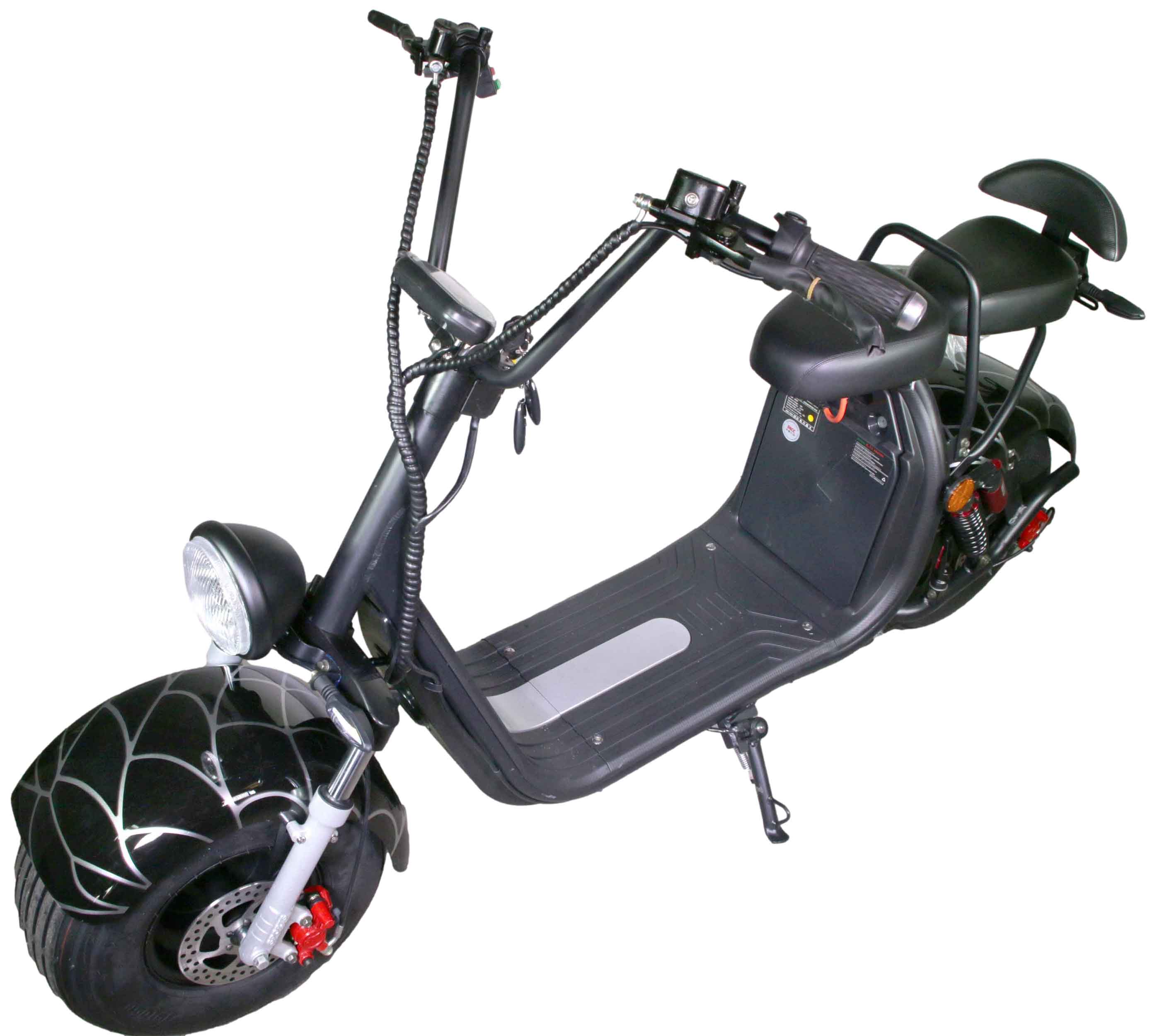 RocknBike HR2-1 CitiCoco 45km/h oder 25km/h Mofa Version Black Spider Seite Links von oben