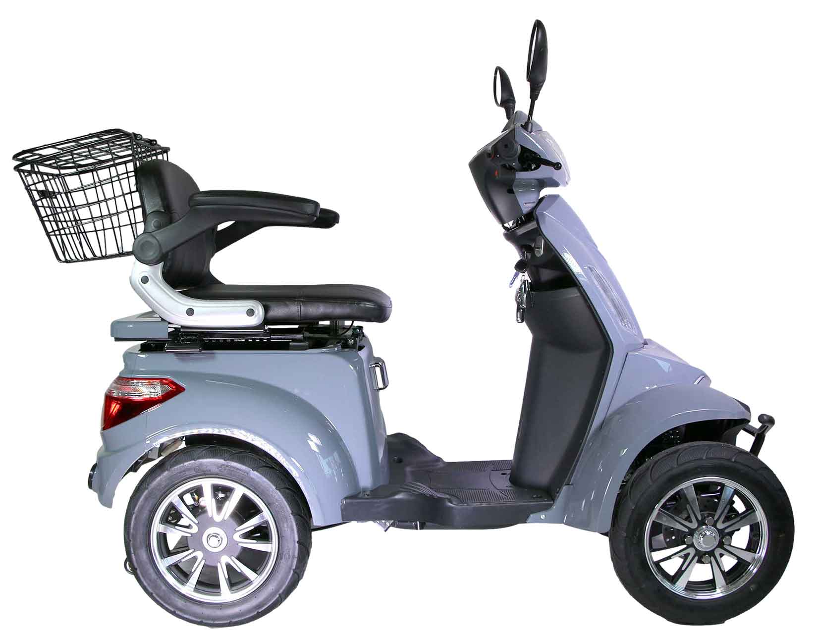 Rocknbikes R510 Elektro-Seniorenmobil Steingrau 25km/h Akku 60V20Ah Senioren Roller E-Scooter Roller