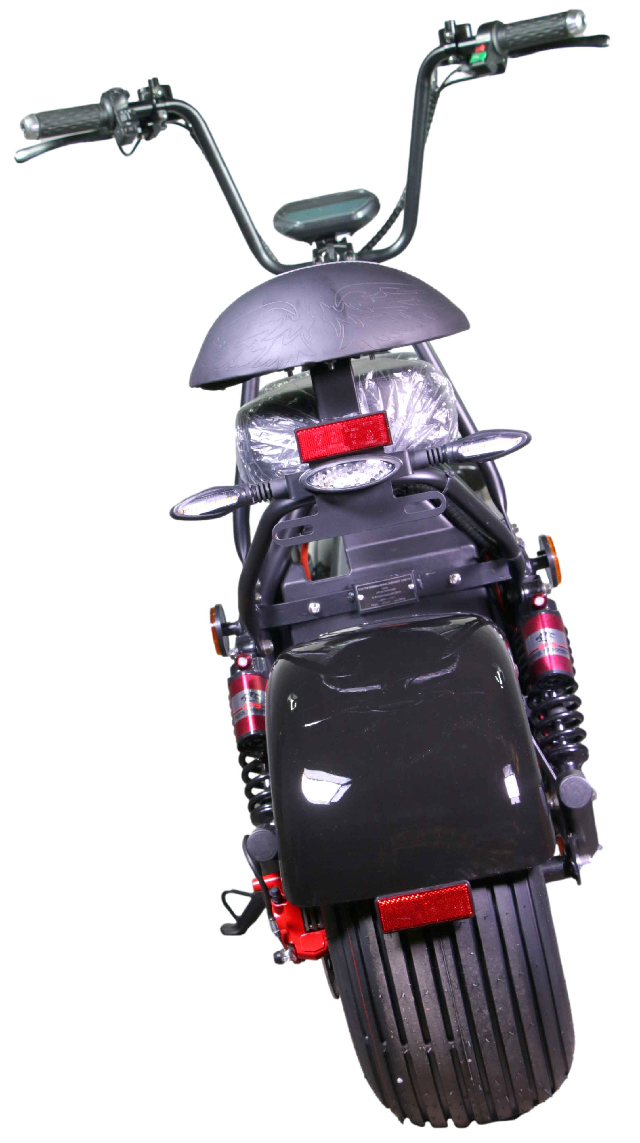 HR-2 25km/h Mofa ohne Akku RocknBikes Elektroroller Motorroller  Harley Scooter CitiCoco Black Shiny teilzerlegt im Karton