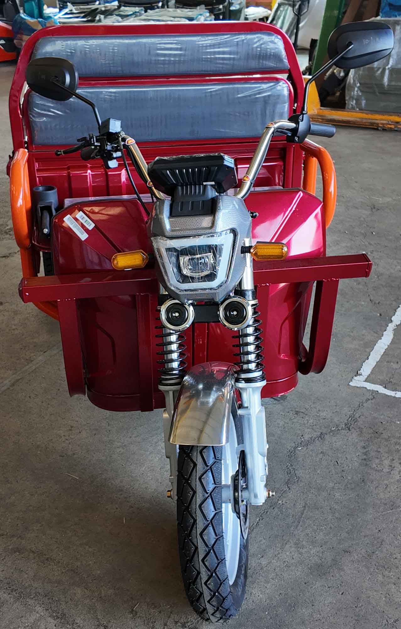 Elektrisches Dreirad Cargo-Trike NC09 45km/h Rot EEC Version Akku 72V58Ah 45km/h Mokick-Version Reichweite ca. 50-60km