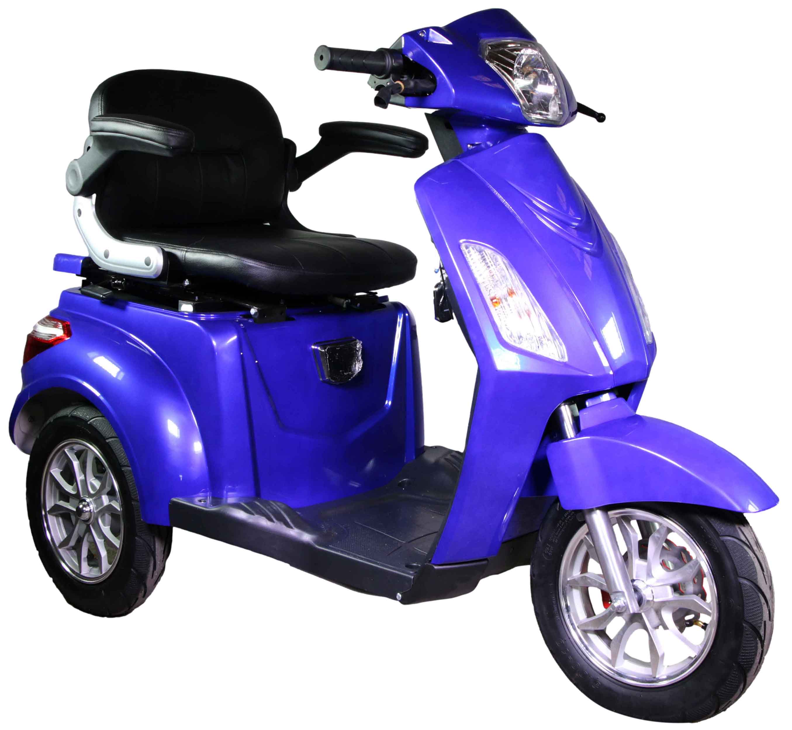 Rocknbikes R500 Elektro-Seniorenmobil Blau Deep Blue Metallic 25km/h Akku 60V20aH Senioren Roller E-Scooter Roller Blue