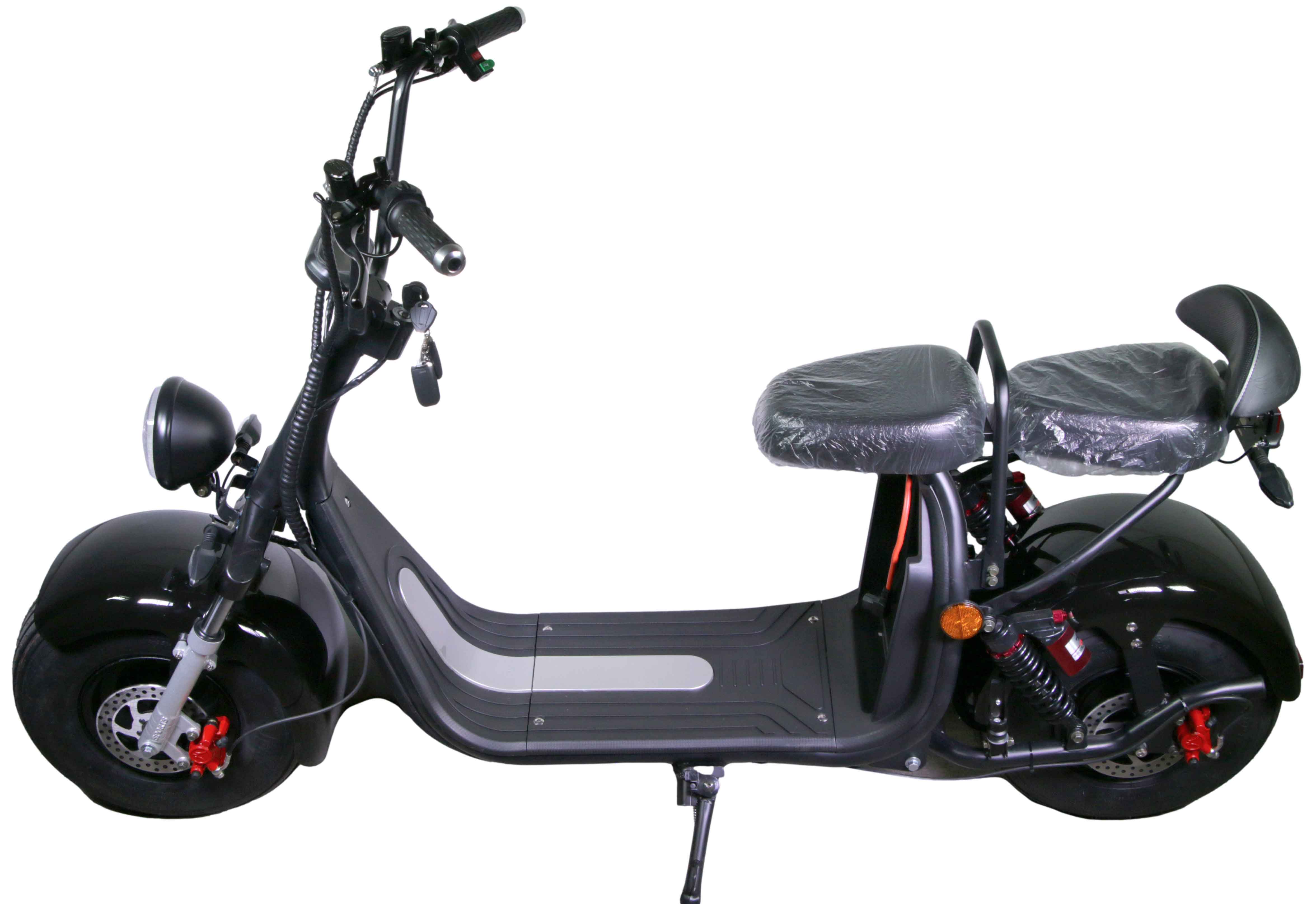 HR-2 25km/h Mofa ohne Akku RocknBikes Elektroroller Motorroller  Harley Scooter CitiCoco Black Shiny teilzerlegt im Karton
