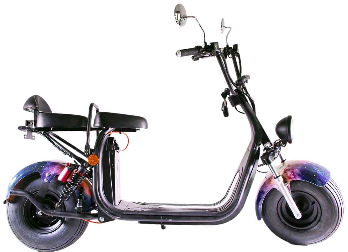 HR-2 RocknBikes Elektroroller Motorroller 45km/h Harley Scooter CitiCoco  Galaxy mit 60V20Ah Akku komplett zusammengebaut