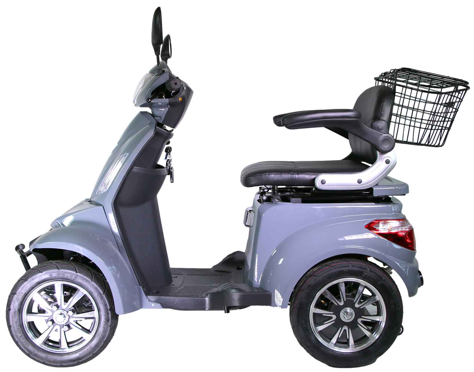 Rocknbikes R510 Elektro-Seniorenmobil Steingrau 25km/h Akku 60V20Ah Senioren Roller E-Scooter Roller