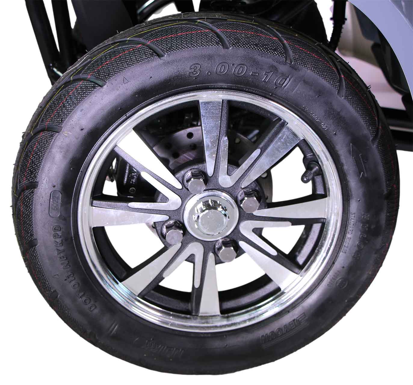 Rocknbikes R510 Elektro-Seniorenmobil Steingrau 25km/h Akku 60V20Ah Senioren Roller E-Scooter Roller