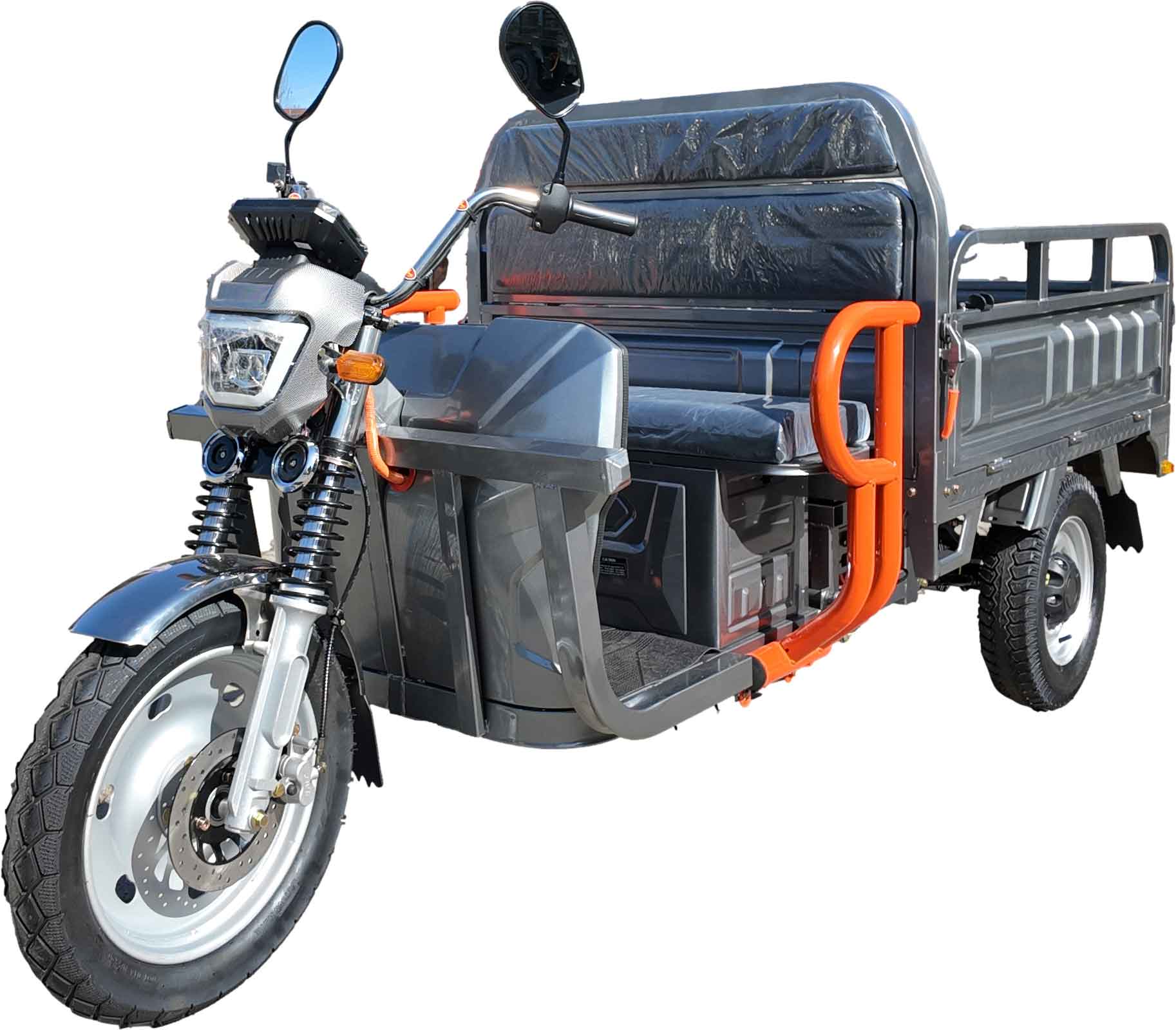 Elektrisches Dreirad Cargo-Trike NC09 Grau EEC Version Akku 72V58Ah 45km/h Mokick-Version Reichweite ca. 50-60km