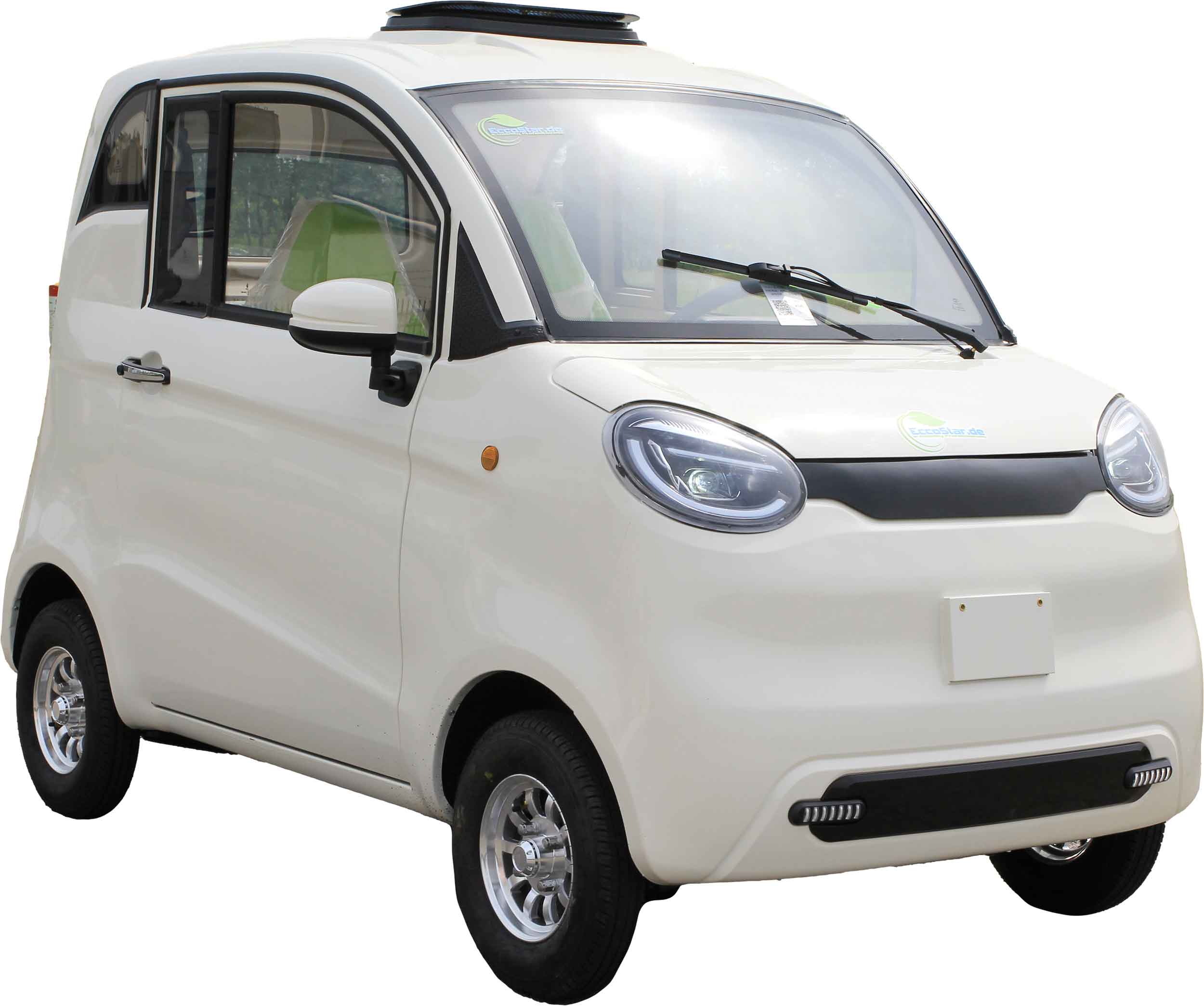 Side-By-Side ES2 Microcar 45km/h Weiss 2-Personen Zulassung Sitze nebeneinander 72V58Ah Akku ca. 70km Reichweite Führerschein AM ab 15-Jahren