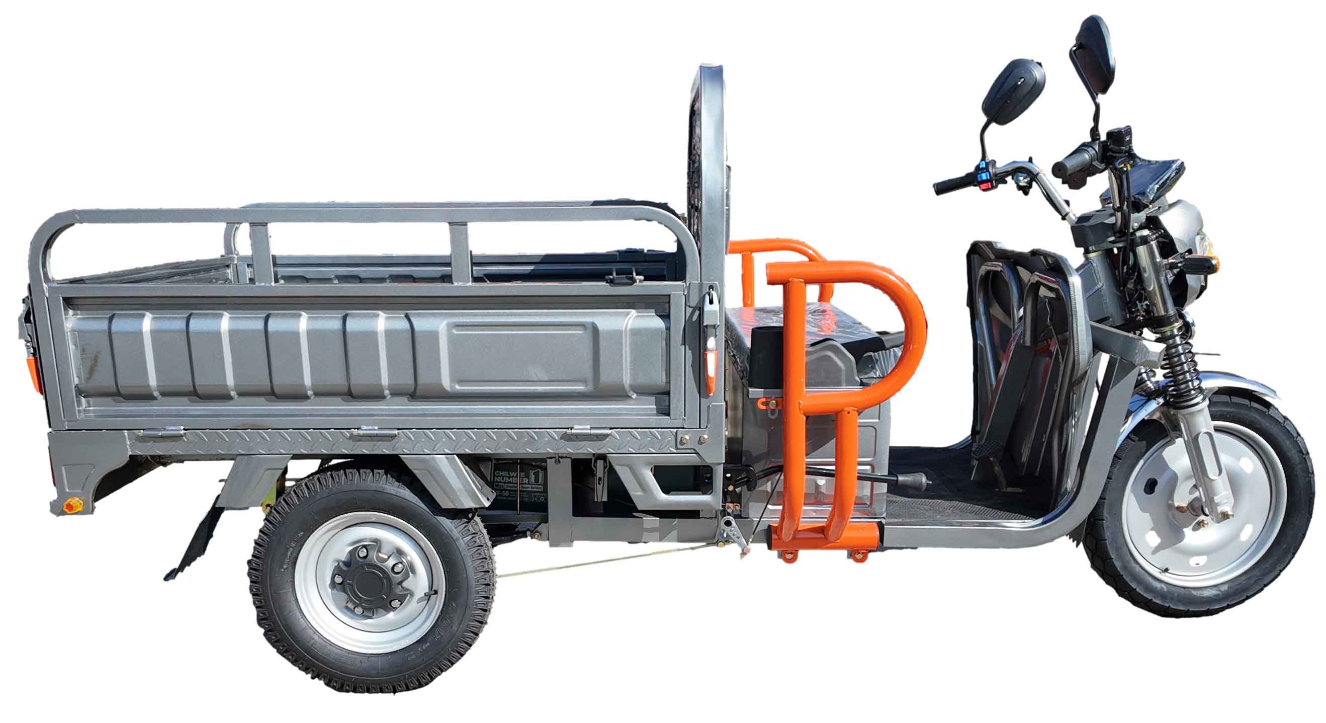 Elektrisches Dreirad Cargo-Trike NC09 Grau EEC Version Akku 72V58Ah 45km/h Mokick-Version Reichweite ca. 50-60km