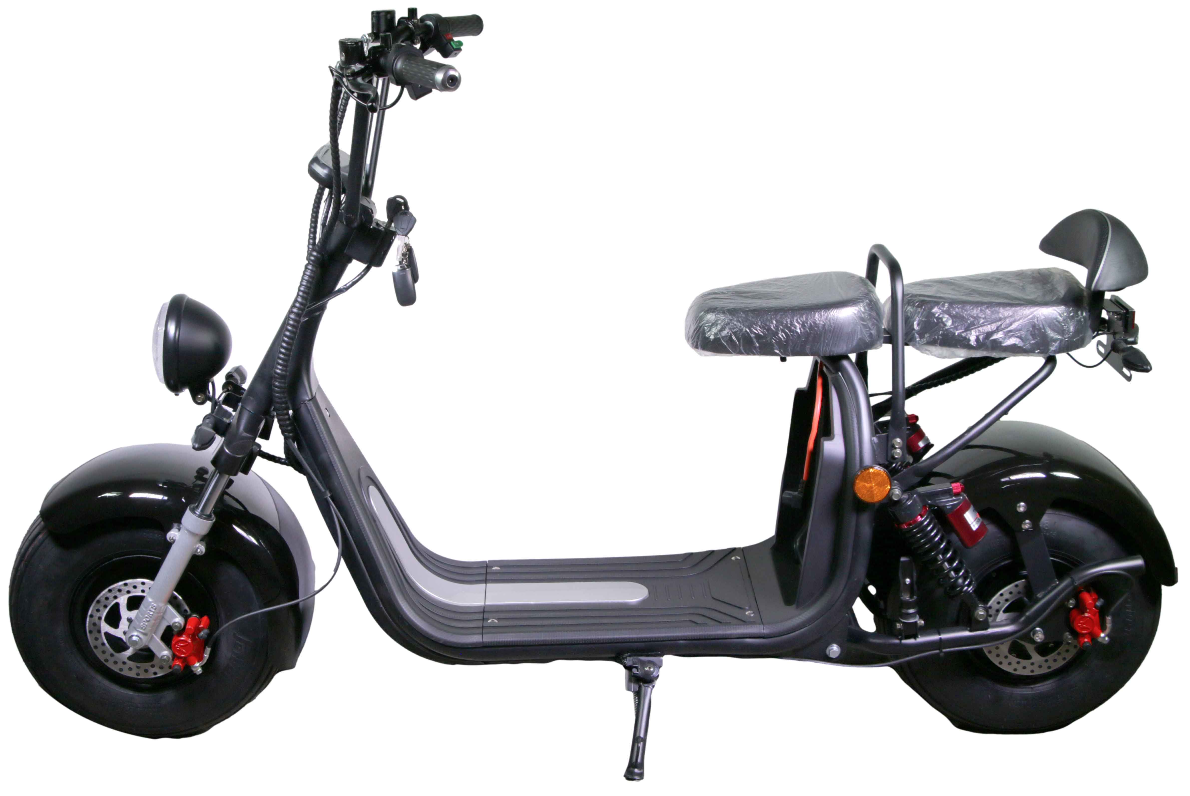 HR-2 25km/h Mofa ohne Akku RocknBikes Elektroroller Motorroller  Harley Scooter CitiCoco Black Shiny teilzerlegt im Karton