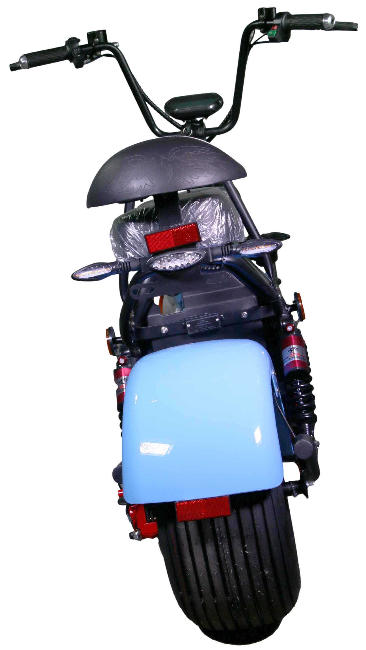 HR-2 RocknBikes Elektroroller Motorroller 45km/h Harley Scooter CitiCoco Baby Blue ohne Akku teilzerlegt im Karton