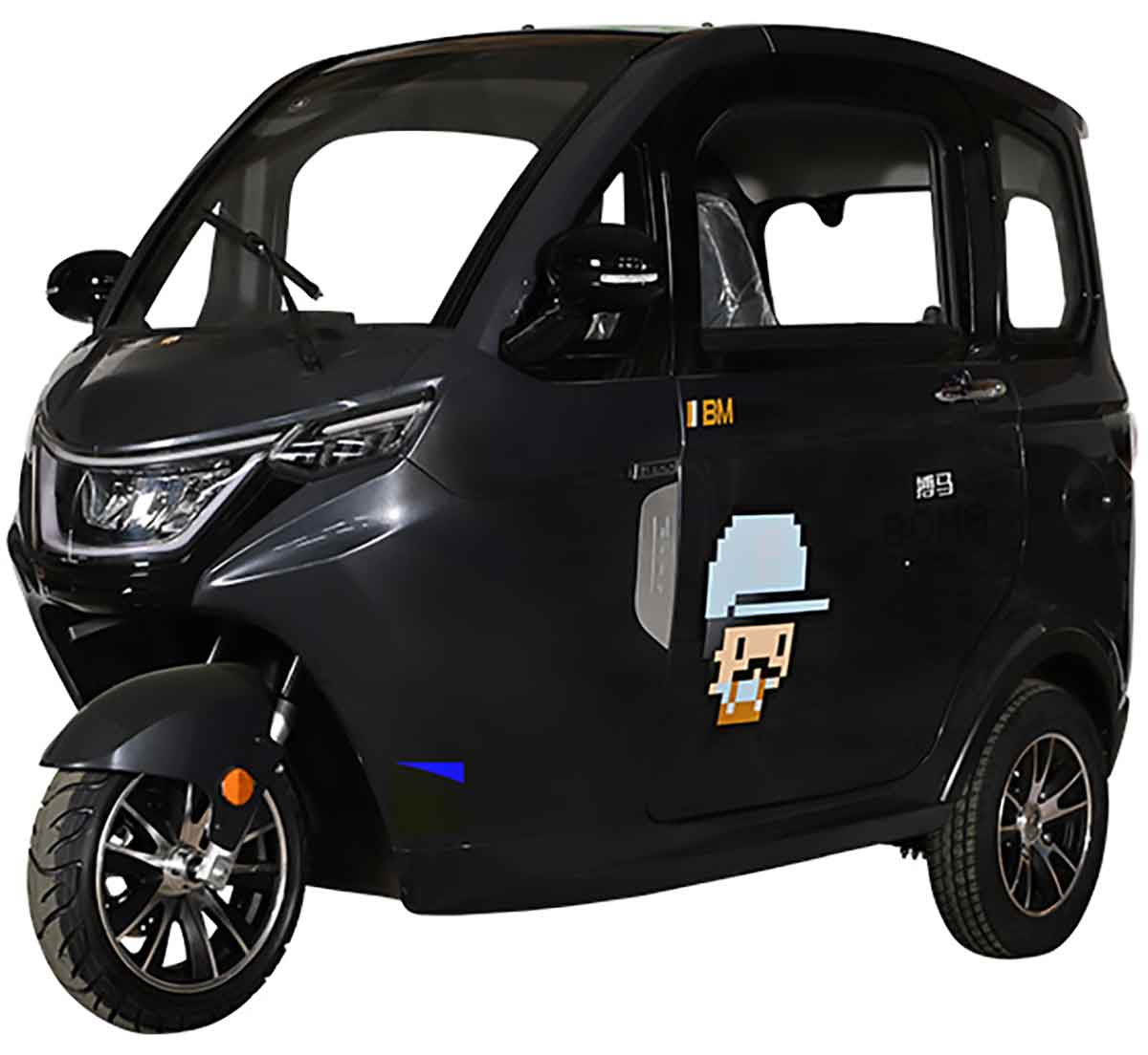 EccoStar X3 White MicroCar 45 km/h Mokick version for 2 persons, from 15 years with driving license AM