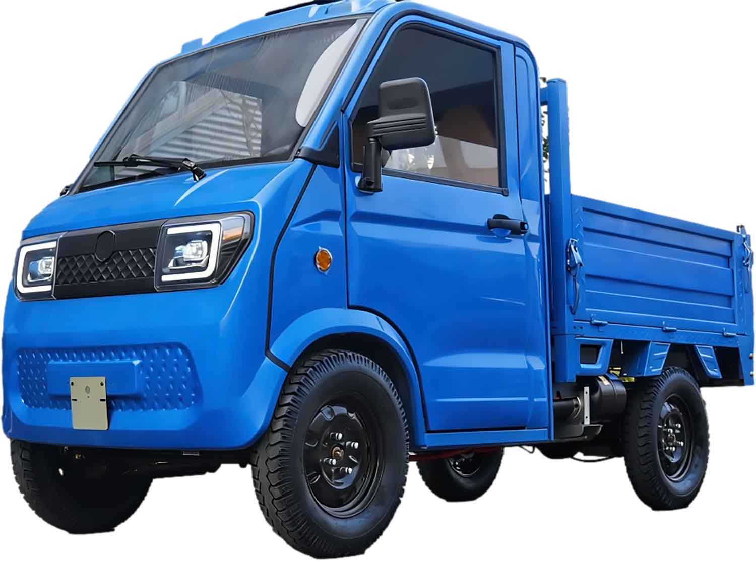 RocknBikes Pick-Up Cargo PK1 (A41) in vielen Farben erhältlich 72V58Ah Lead-Accid Akku Hydraulische Kippmulde 45km/h Version 2 Personen Straßenzulassung