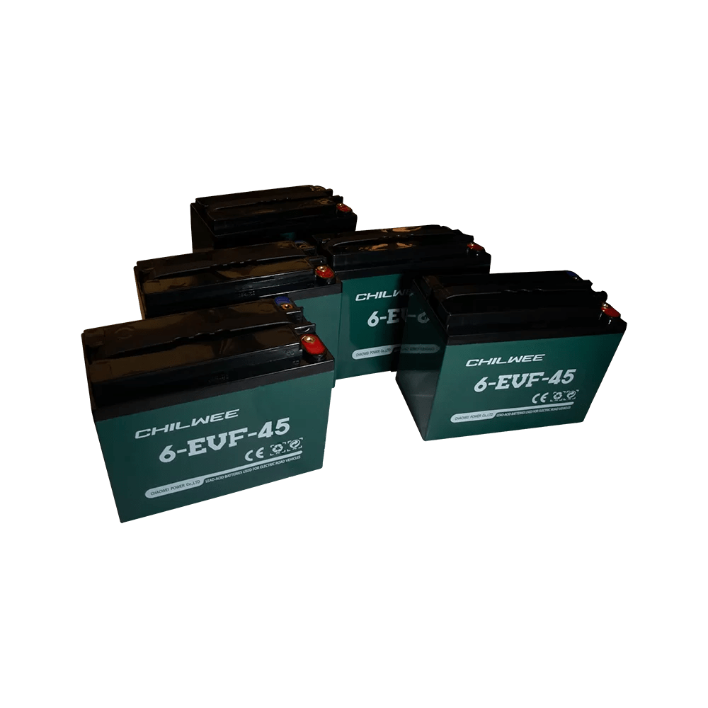 Bleibatterie Set 60V/45Ah auch für elektrisches Dreirad: Cargo500 Cargo700 5 Batterien 12V45Ah