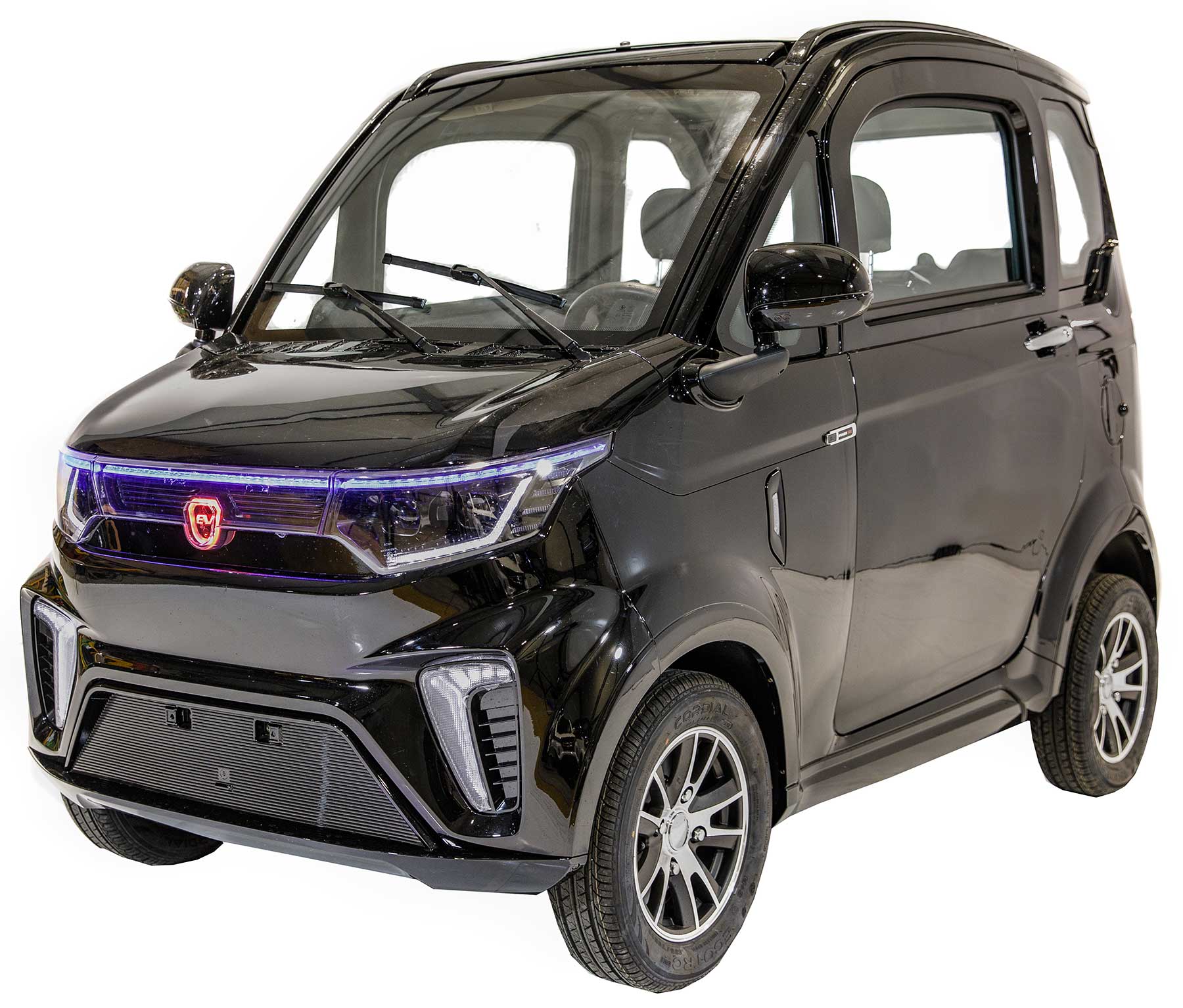 EccoStar X9 Tea White E 4-Wheeler Side-by-Side MicroCar – 28 mph Moped Version – AM License from Age 15 – 2-Seater