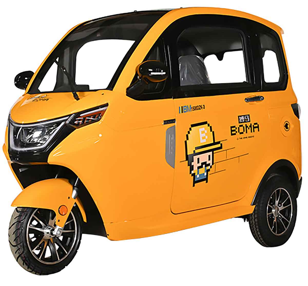 EccoStar X3 MicroCar 45km/h Orange Mokick Version 2 Personen Ab15 Jahren mit Führerschein AM