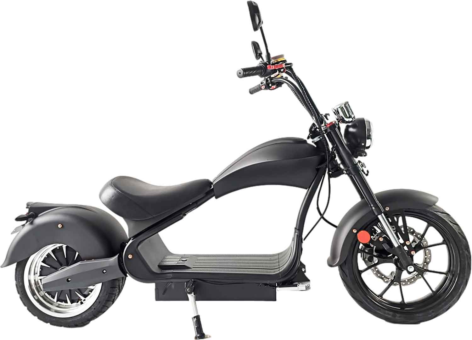 Rocknbikes RE10 MH3 Elektro-Chopper Carbon-Look Graphite 45km/h Alufelgen 3kW  Akku 60V30Ah