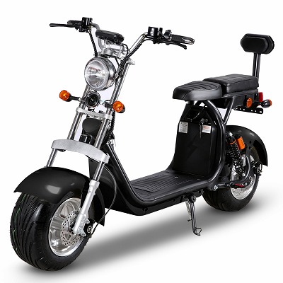 RocknBikes CP1.6 Alu-Felgen Motorroller 45km/h Elektroscooter Schwarz 60V20Ah Akku komplett zusammengebaut