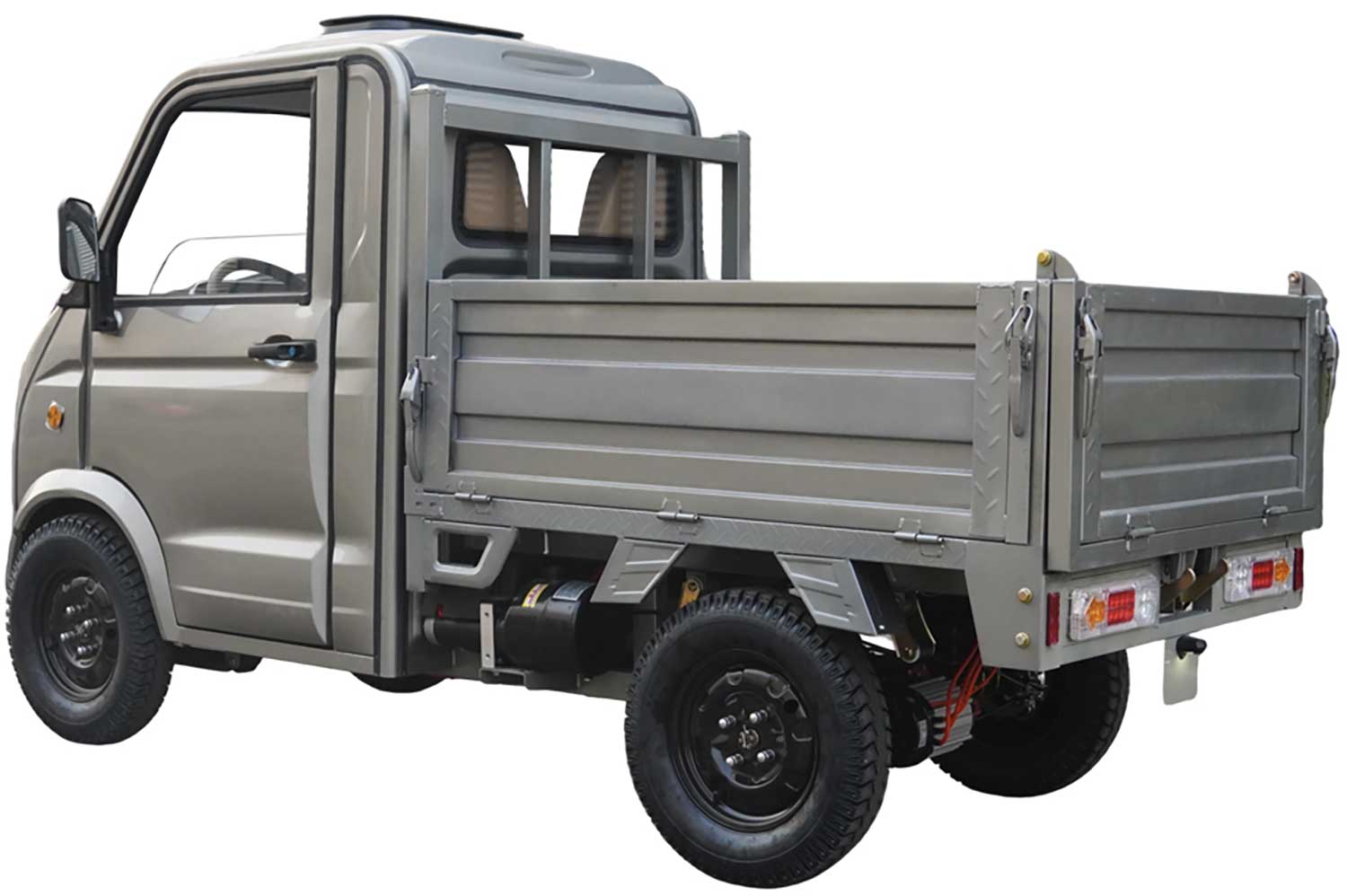 RocknBikes Pick-Up Cargo PK1 (A41) WEISS 72V58Ah Lead-Acid Akku 45km/h Version Hydraulische Kippmulde 2 Personen Straßenzulassung