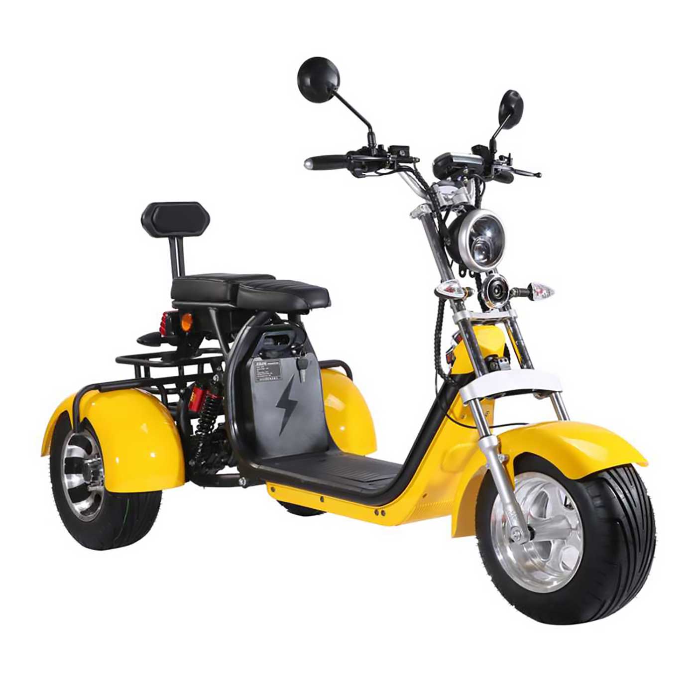 Rocknbikes CP3.1 Trike Gelb Yellow 45km/h Elektroroller mit Akku 60V25Ah
