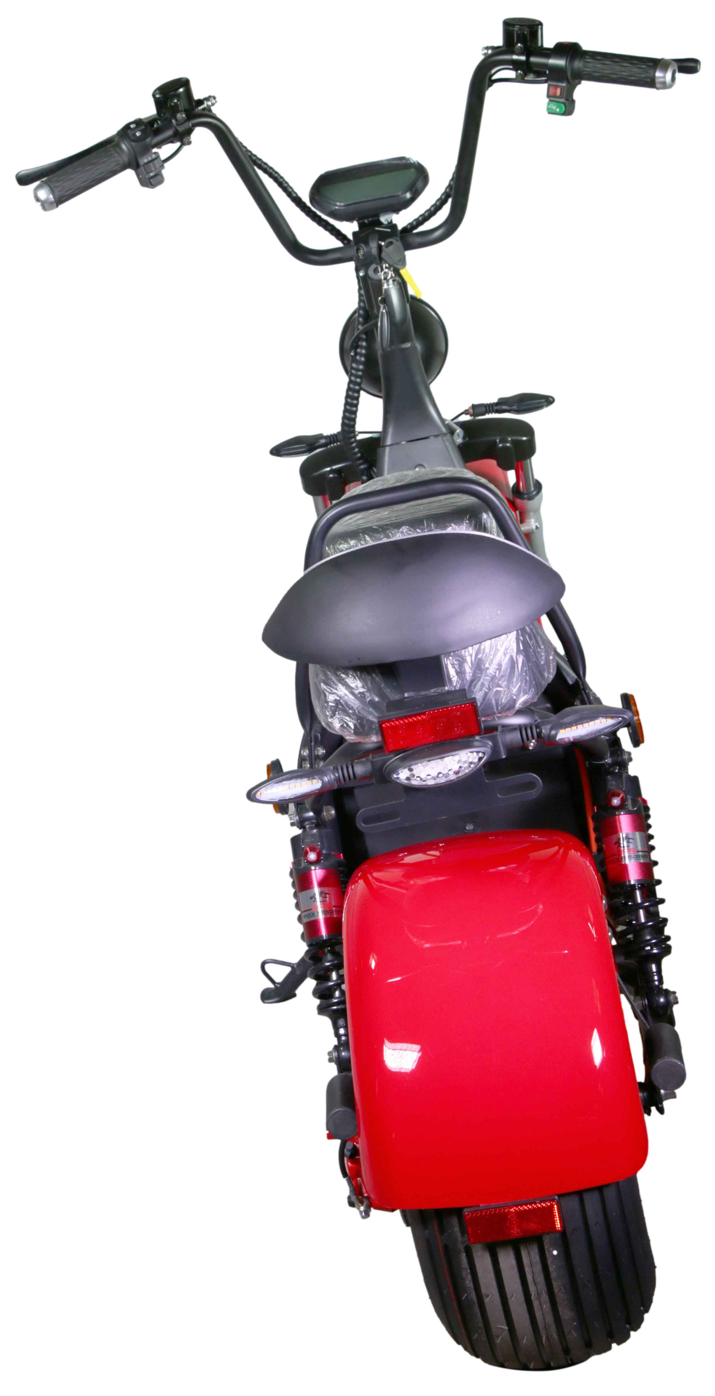 HR-2 RocknBikes Elektroroller Motorroller 45km/h Harley Scooter CitiCoco Ferrari Rot ohne Akku teilzerlegt im Karton
