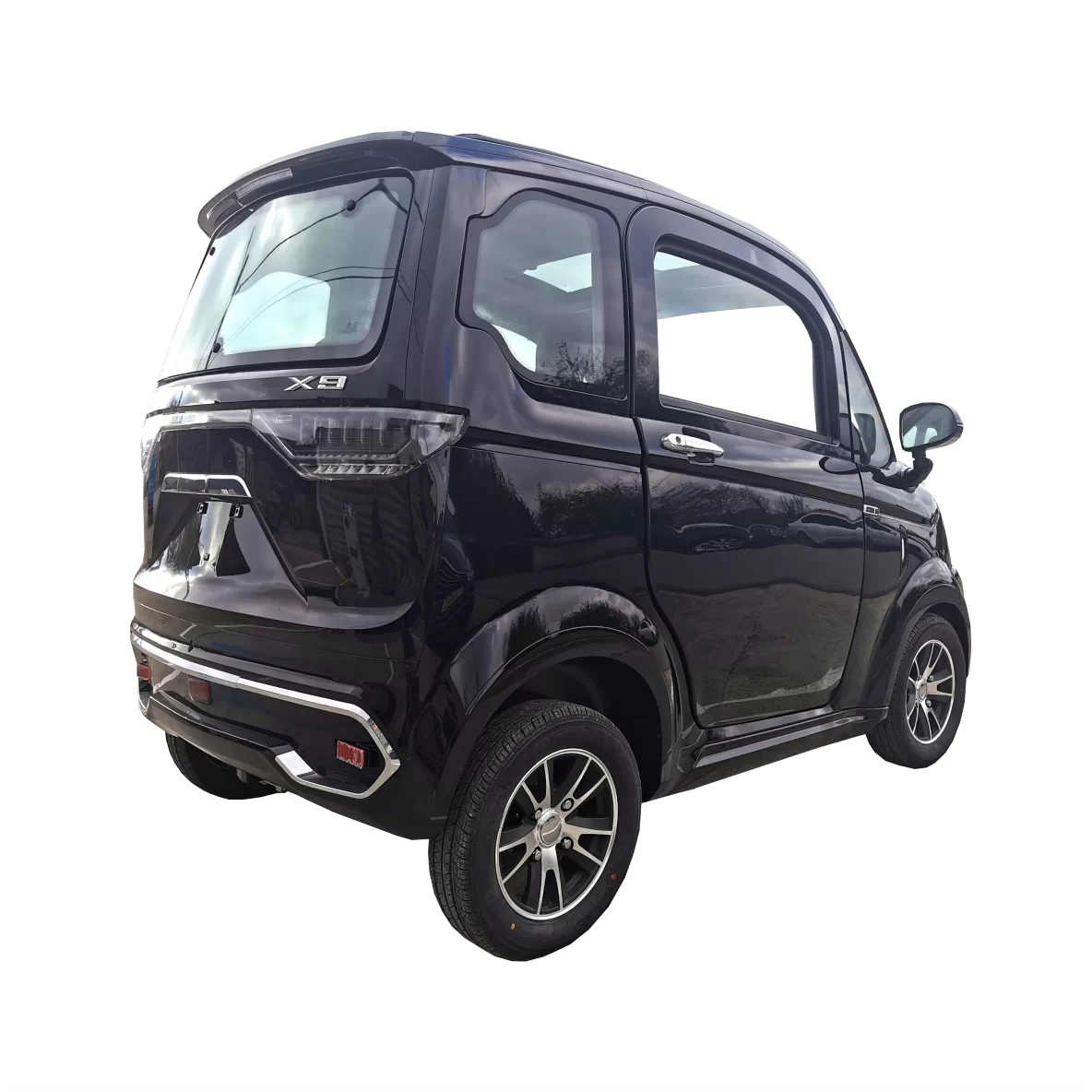 EccoStar X9 Tea White E 4-Wheeler Side-by-Side MicroCar – 28 mph Moped Version – AM License from Age 15 – 2-Seater