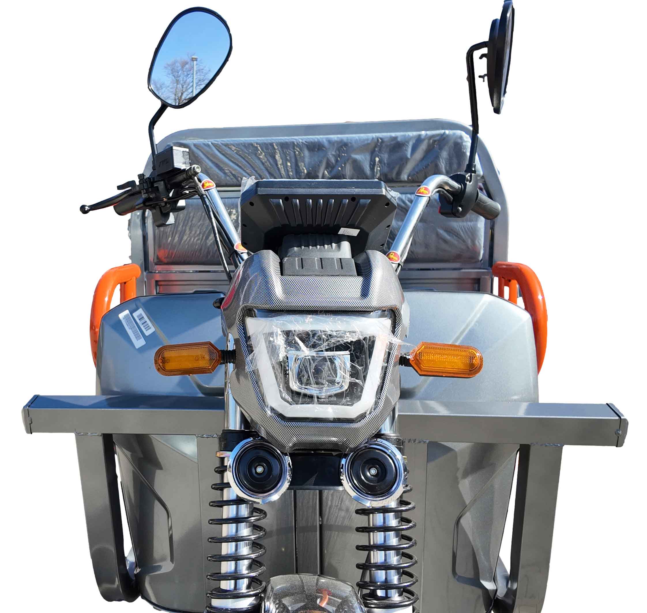 Elektrisches Dreirad Cargo-Trike NC09 Grau EEC Version Akku 72V58Ah 45km/h Mokick-Version Reichweite ca. 50-60km