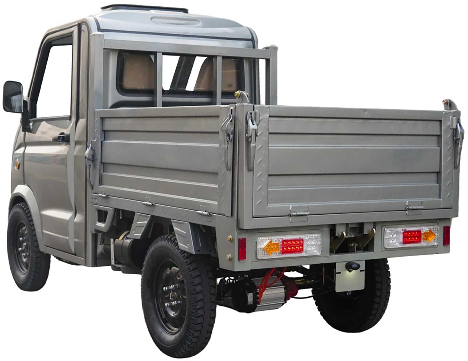 RocknBikes Pick-Up Cargo PK1 (A41) WEISS 72V58Ah Lead-Acid Akku 45km/h Version Hydraulische Kippmulde 2 Personen Straßenzulassung