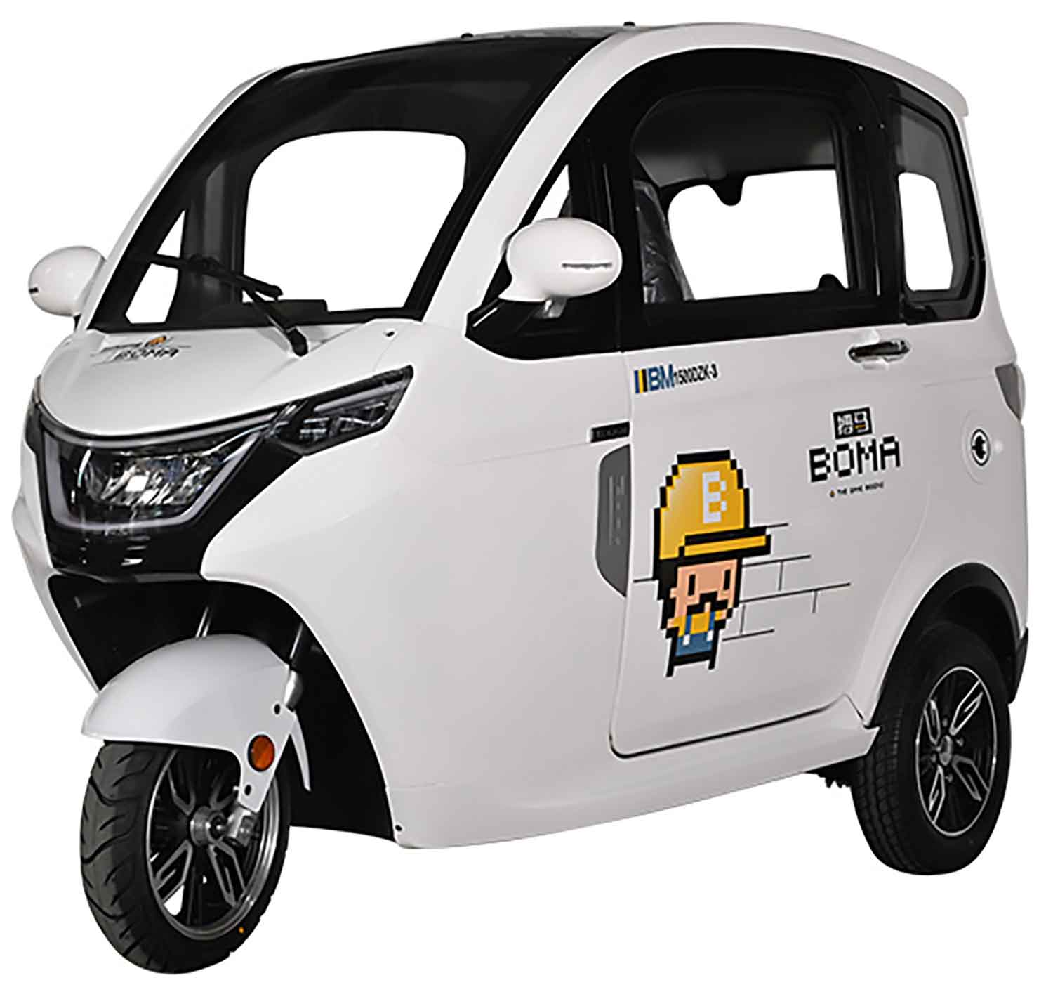 EccoStar X3 Weiss MicroCar 45km/h Mokick Version 2 Personen Ab15 Jahren mit Führerschein AM