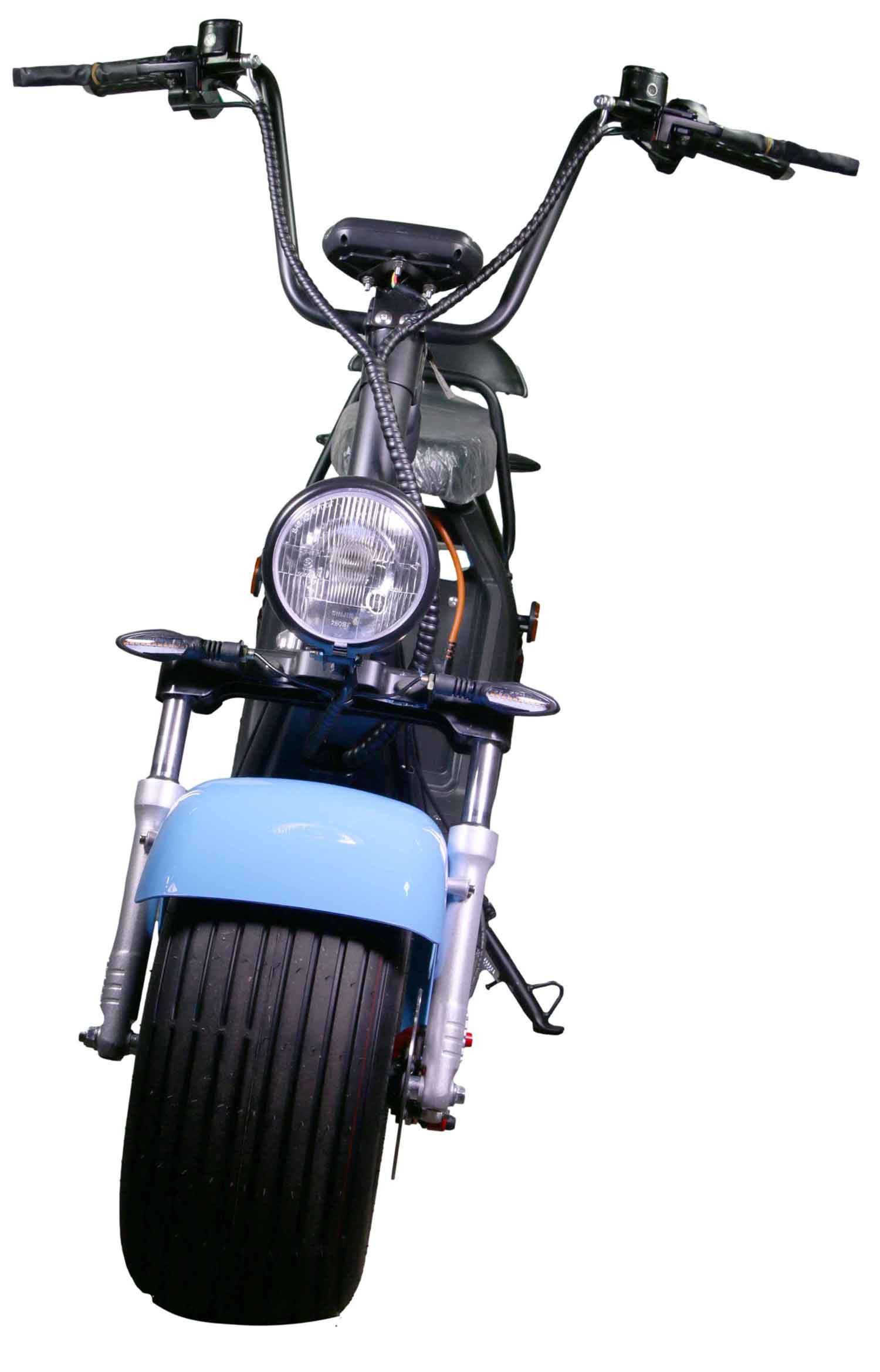 HR-2 RocknBikes Elektroroller Motorroller 45km/h Harley Scooter CitiCoco Baby Blue ohne Akku teilzerlegt im Karton