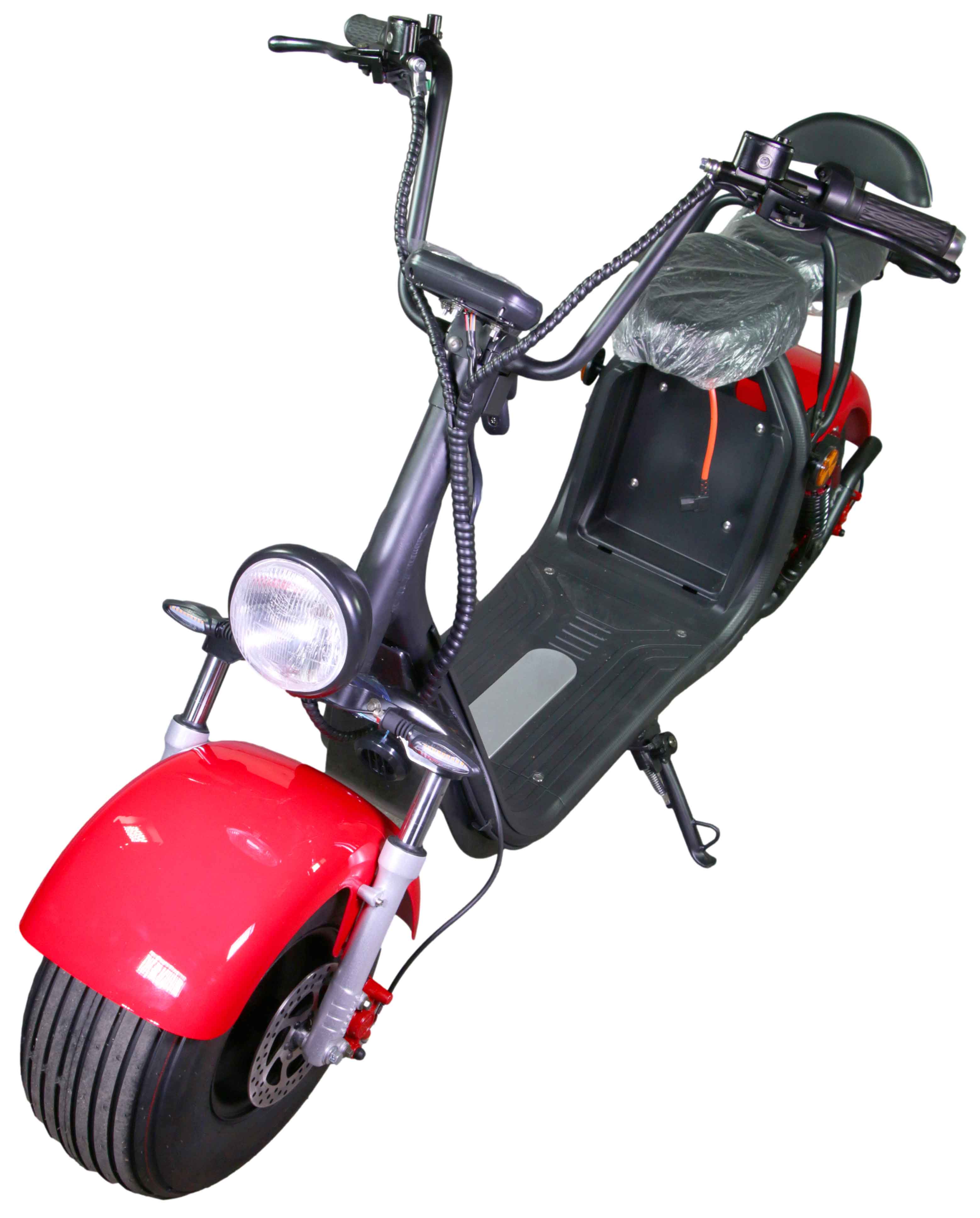 HR-2 RocknBikes Elektroroller Motorroller 45km/h Harley Scooter CitiCoco Ferrari Rot ohne Akku teilzerlegt im Karton