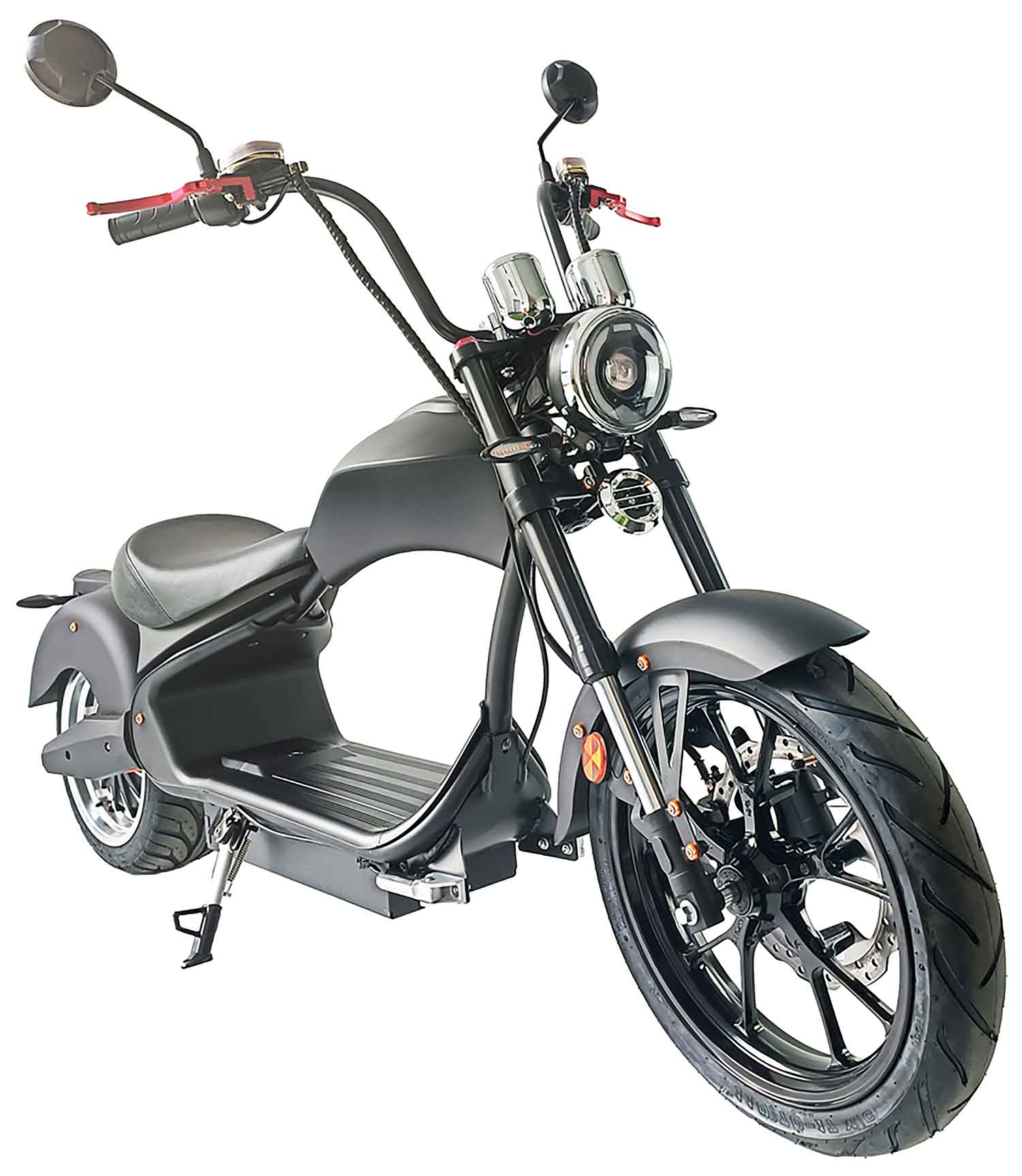 Rocknbikes RE10 MH3 Elektro-Chopper Carbon-Look Graphite 45km/h Alufelgen 3kW  Akku 60V30Ah