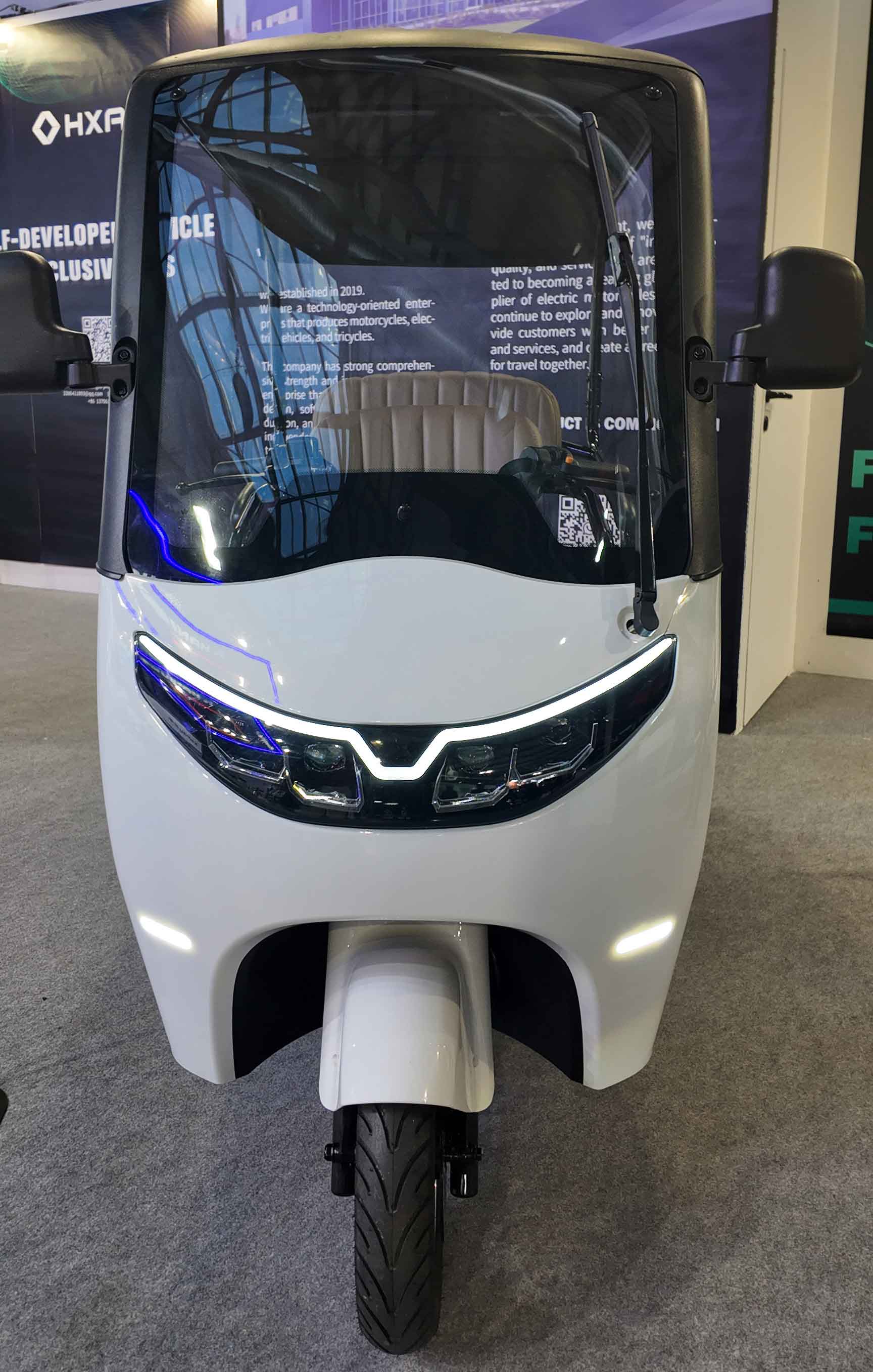RocknBikes ES3 Elektro-Dreirad Grau Akku 72V53Ah-Lithium 25km/h mit Dach Senioren Roller E-Scooter Roller Akku herausnehmbar