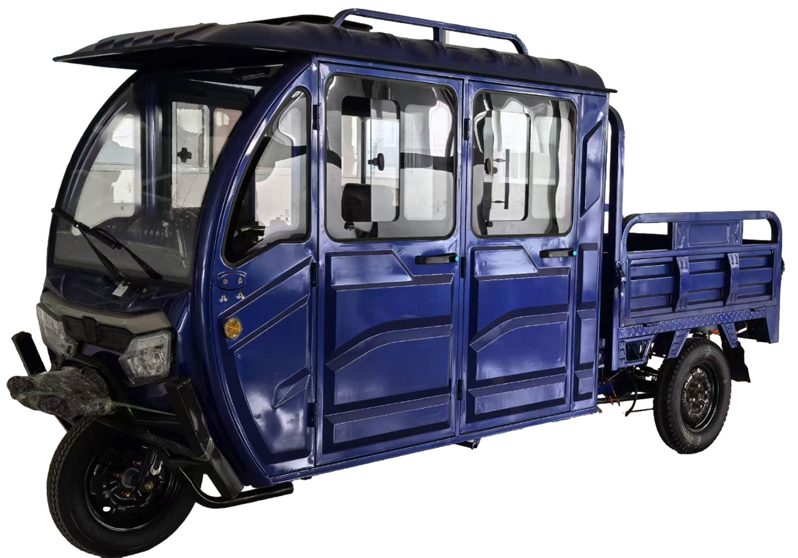 RocknBikes Saige Doppelkabine Blau 25km/h Mokick-Version mit Kippmulde und Straßenzulassung Akku 72V58Ah