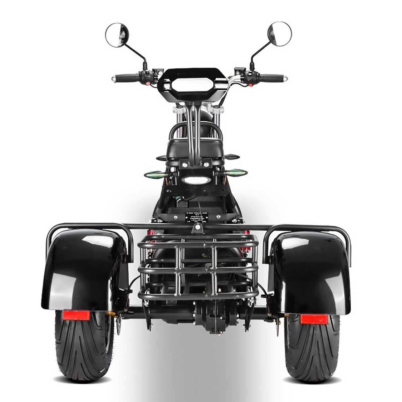 Rocknbikes CP3.1 Trike Schwarz Shiney 45km/h Elektroroller mit Akku 60V21Ah
