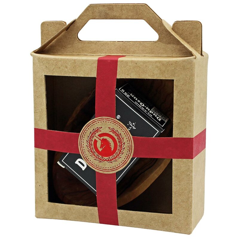 Geschenk-Set mini-Dudu Osun® CLASSIC 25g, Olivenholzschale klein
