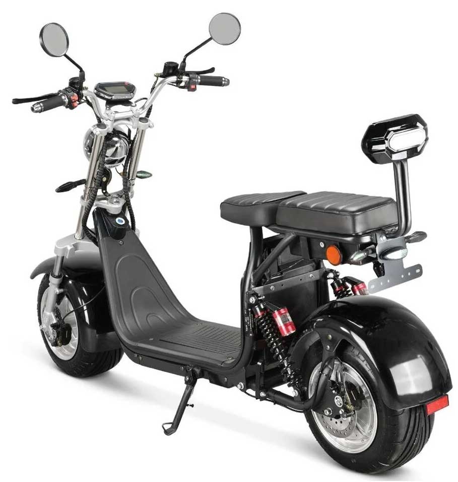 25km/h Mofa RocknBikes CP1.6 Alu-Felgen Motorroller Elektroscooter Schwarz 60V25Ah Akku