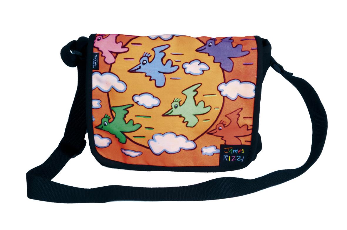 Fridolin Umhänge-Tasche, James Rizzi, Flocking around with the sun Nr. 40288