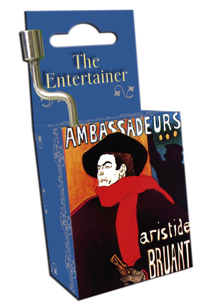 Fridolin Hängespieluhr, Entertainer, Aristide Bruant, Art Nouveau/Jugendstil Nr. 59423