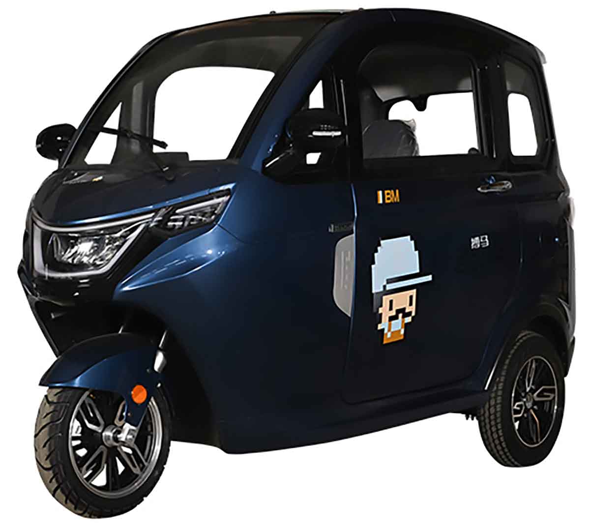 EccoStar X3 Dunkelblau  MicroCar 45km/h Mokick Version 2 Personen Ab15 Jahren mit Führerschein AM