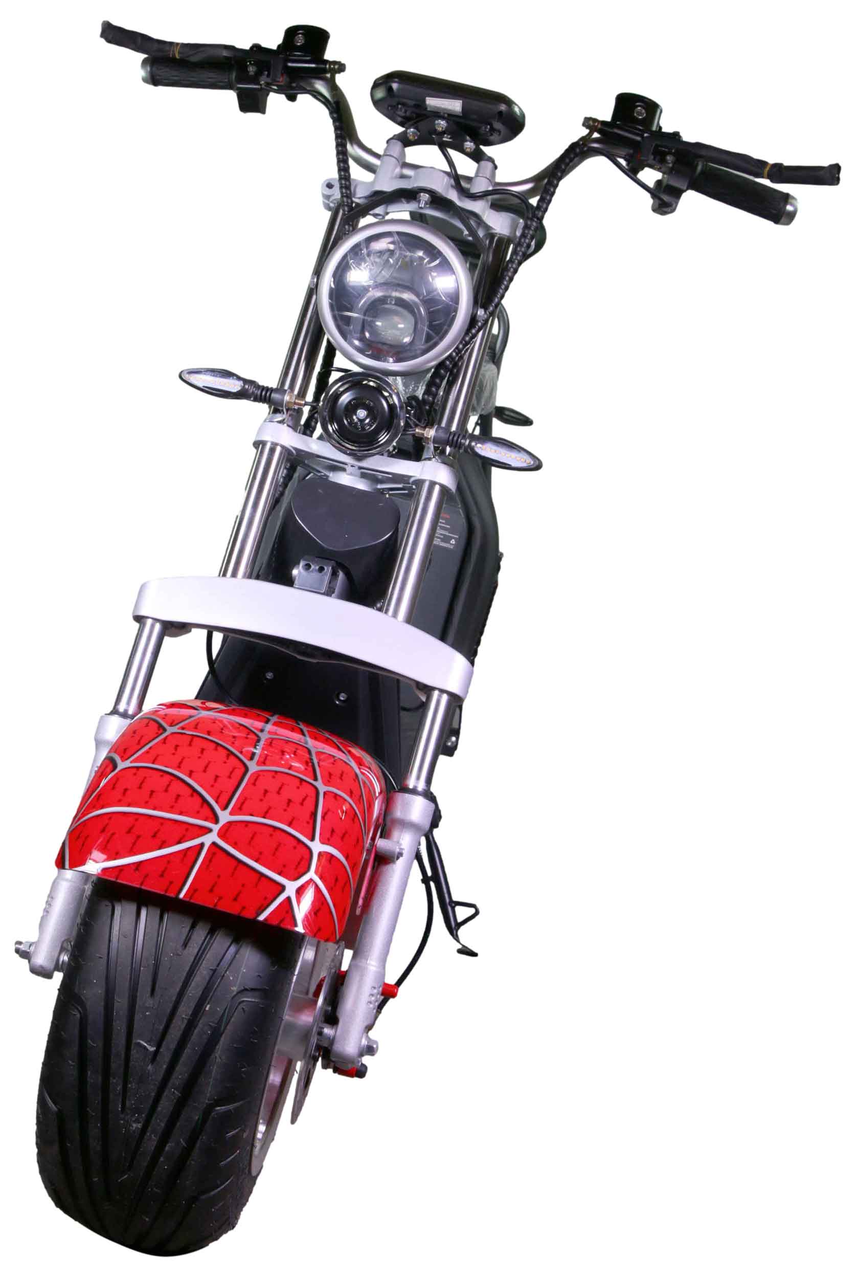 RocknBikes CP1.6 Elektroroller Spider Red Motorroller 45km/h Mokick Alu-Felgen ohne Akku teilzerlegt im Karton  Rot