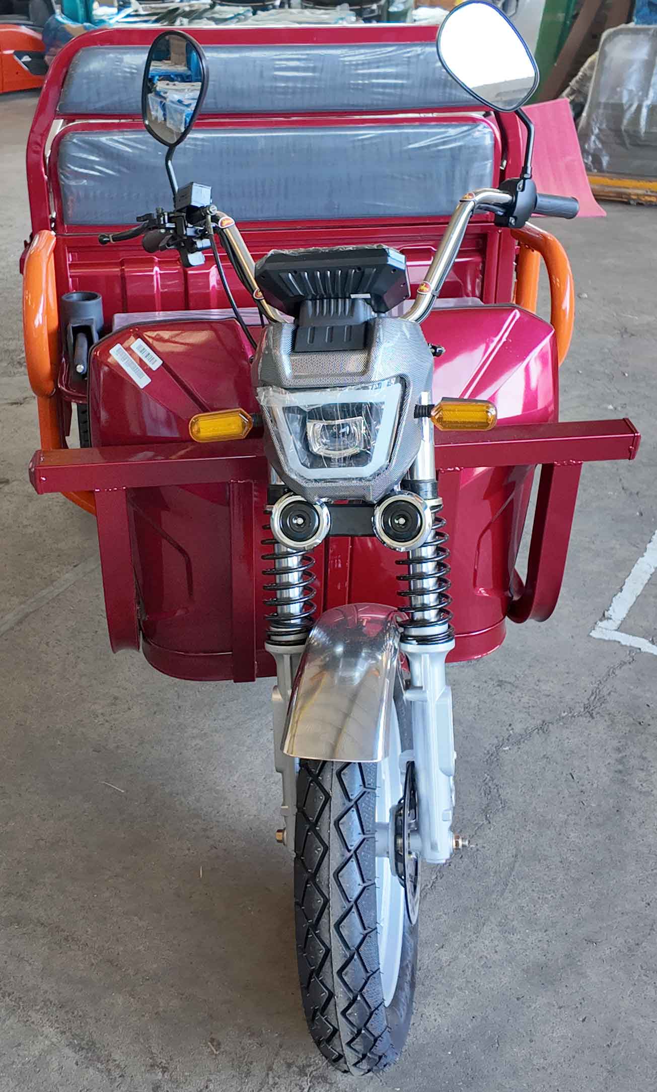 Elektrisches Dreirad Cargo-Trike NC09 45km/h Rot EEC Version Akku 72V58Ah 45km/h Mokick-Version Reichweite ca. 50-60km