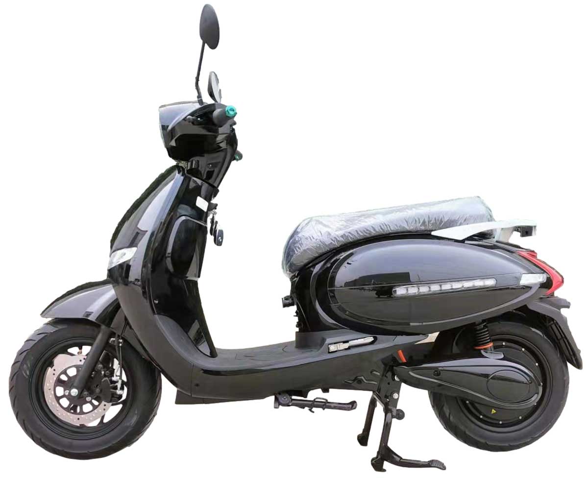 RocknBikes KN 125 Schwarz L3e Motorroller 8KW Geschwindigkeit >80km/h  mit Straßenzulassung 72V50Ah Akku