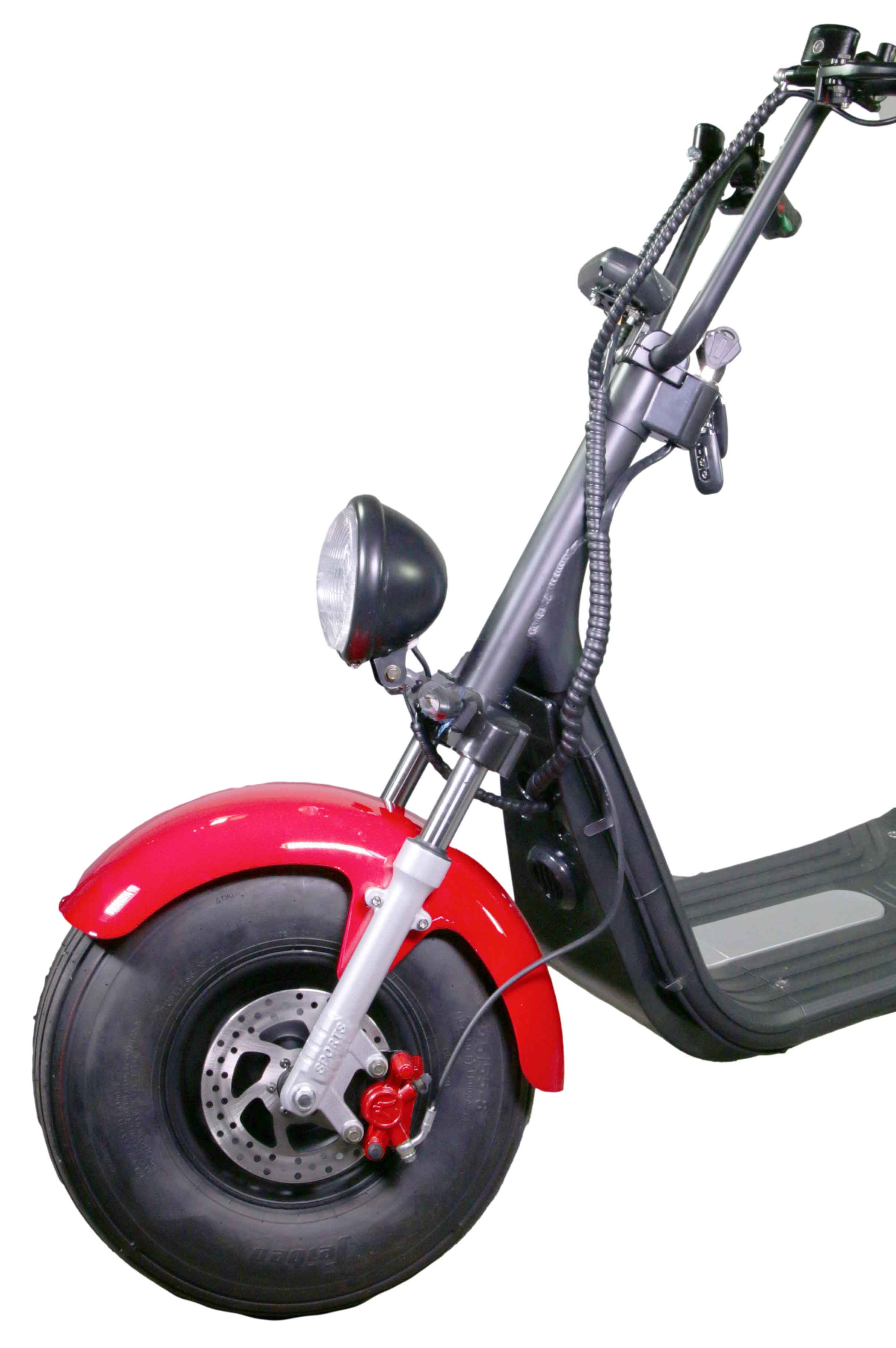 HR-2 RocknBikes Elektroroller Motorroller 45km/h Harley Scooter CitiCoco Ferrari Rot ohne Akku teilzerlegt im Karton
