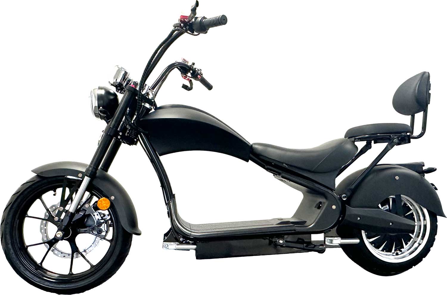 Rocknbikes RE10 MH3 Elektro-Chopper Carbon-Look Graphite 45km/h Alufelgen 3kW  Akku 60V30Ah