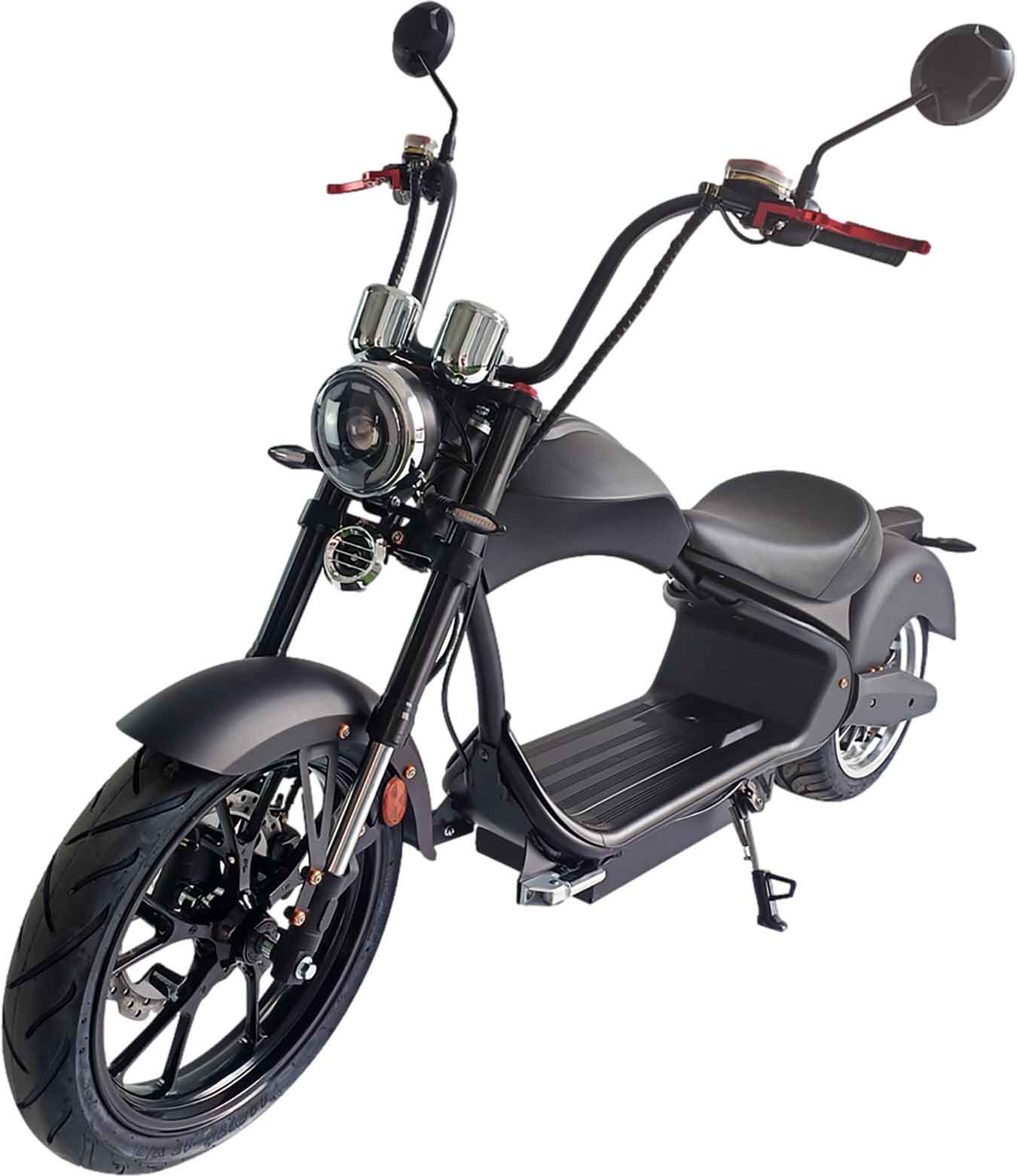 Rocknbikes RE10 MH3 Elektro-Chopper Carbon-Look Graphite 45km/h Alufelgen 3kW  Akku 60V30Ah