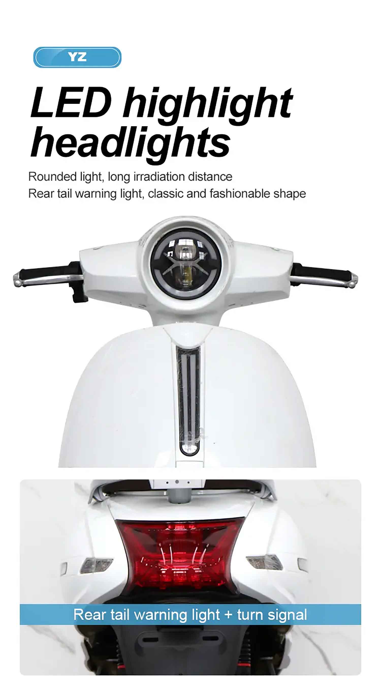 RocknBikes KN 125 Schwarz L3e Motorroller 8KW Geschwindigkeit >80km/h  mit Straßenzulassung 72V50Ah Akku