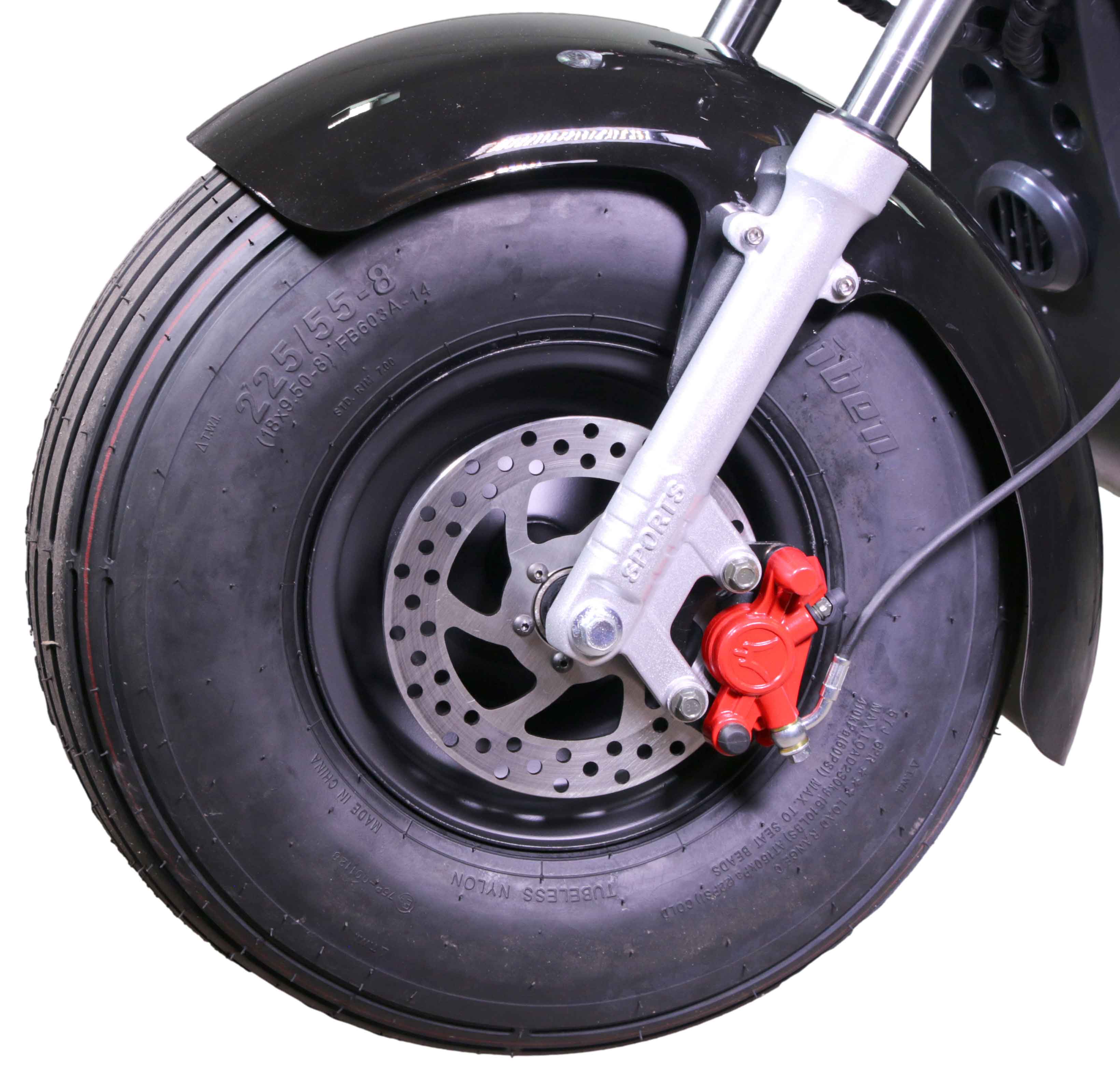 HR-2 25km/h Mofa ohne Akku RocknBikes Elektroroller Motorroller  Harley Scooter CitiCoco Black Shiny teilzerlegt im Karton