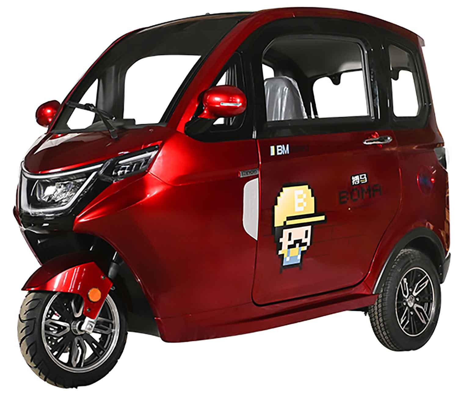 EccoStar X3 MicroCar 45km/h Burgundy Mokick Version 2 Personen Ab15 Jahren mit Führerschein AM