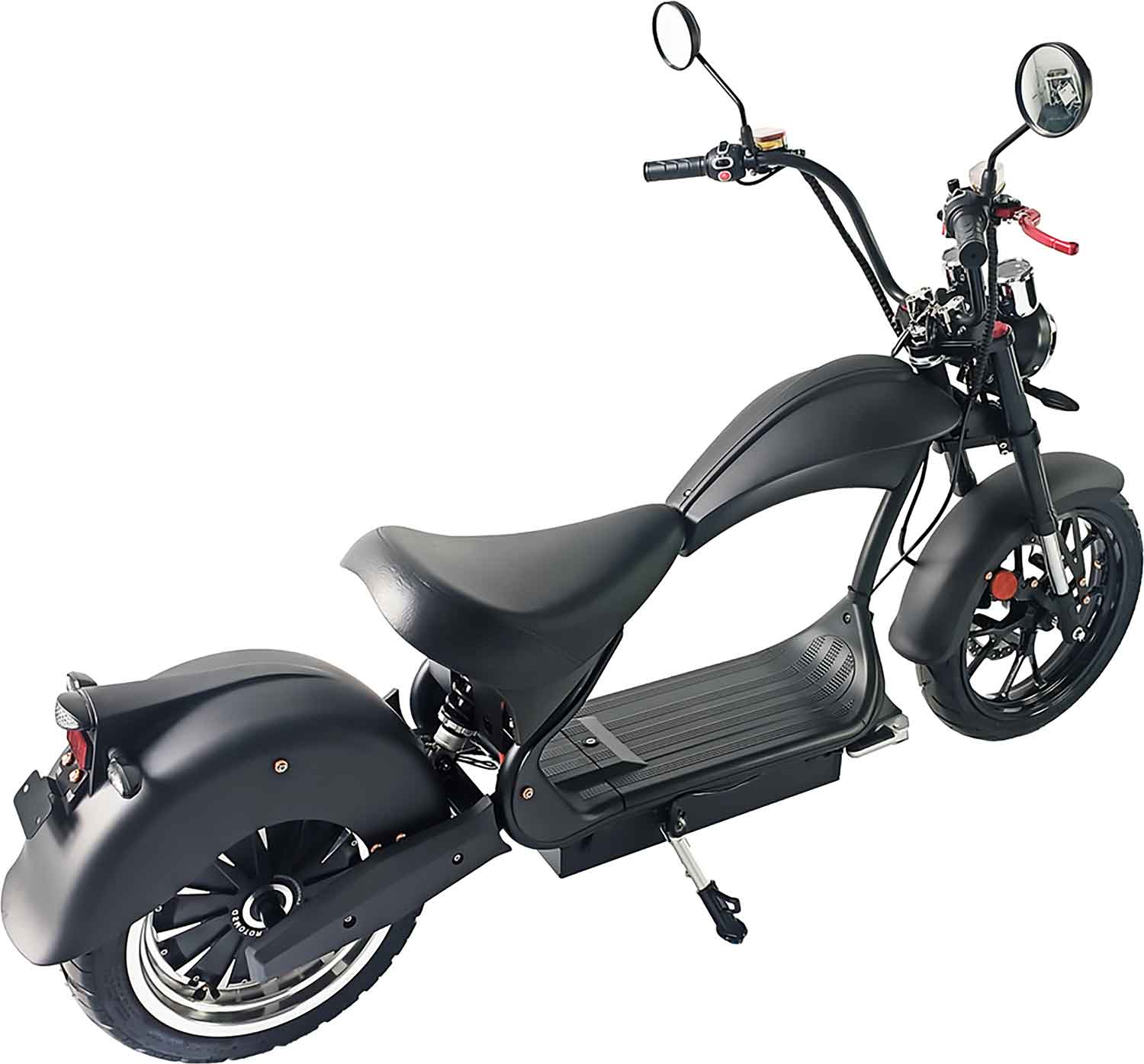 Rocknbikes RE10 MH3 Elektro-Chopper Carbon-Look Graphite 45km/h Alufelgen 3kW  Akku 60V30Ah